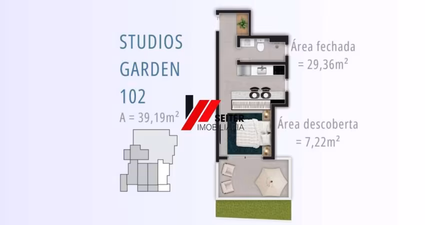 Studio com 30m2 à venda na Trindade - Florianópolis