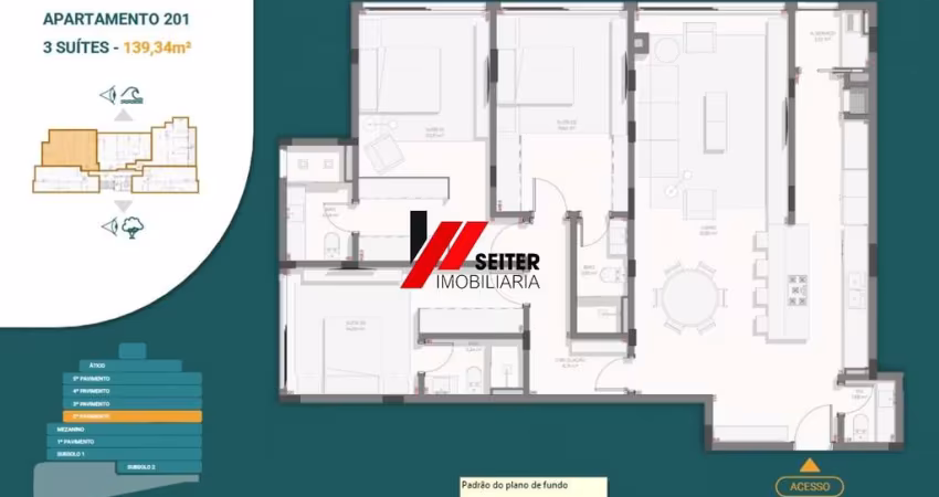 Apartamento a venda de 3 suites no bairro João Paulo