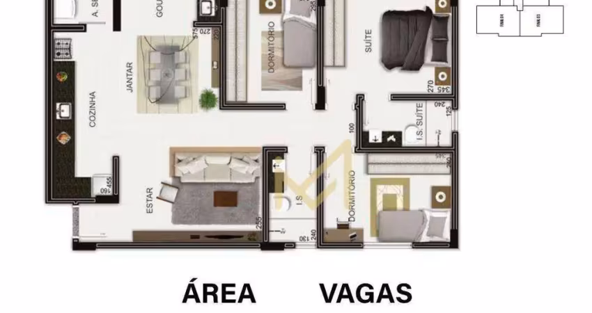 Apartamento à venda, 79 m² por r$ 694.751,00 - neva - cascavel/pr