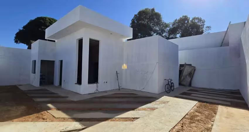 Casa em construção com 3 quartos em terreno de 225m² - bairro fernão dias - r$450.000
