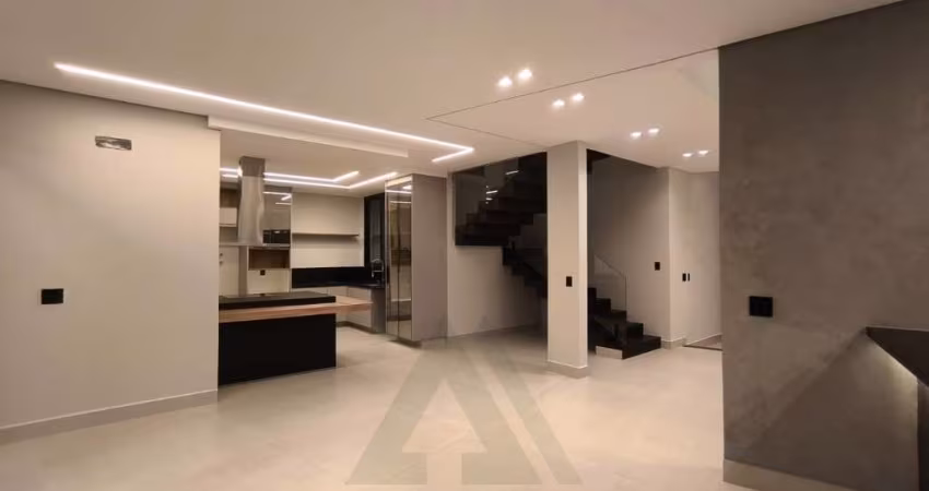 Casa de luxo em condomínio na Canterville, Valinhos-SP: 3 quartos, 3 suítes, 3 salas, 5 banheiros, 4 vagas de garagem e 294,02m²!