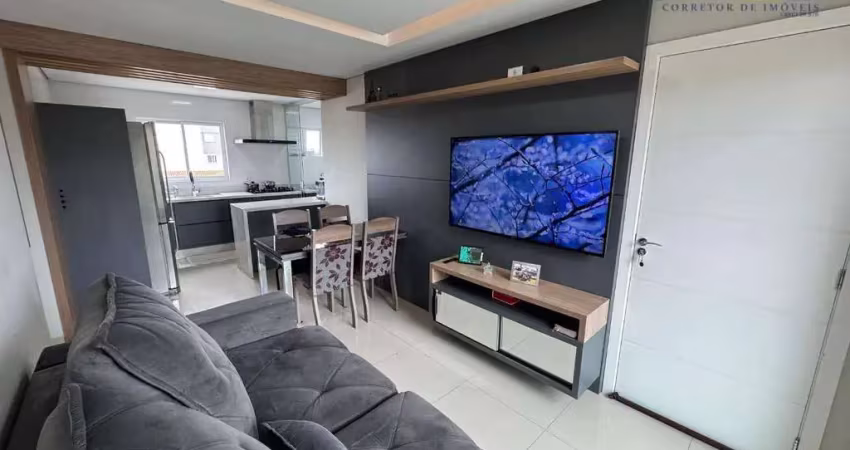 Apartamento semi mobiliado com 3 dormitórios à venda, 76 m² por r$ 490.000 - atuba - pinhais/pr