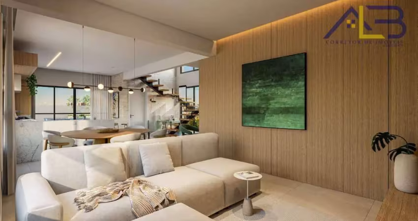 Apartamento duplex com 3 dormitórios à venda, 145 m² por r$ 1.357.650 - emiliano perneta - pinhais/pr