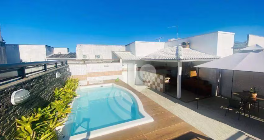Cobertura com 3 quartos a venda , 260 m² por r$ 1.790.000 - recreio dos bandeirantes - rio de janeiro