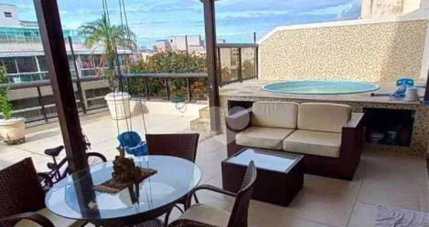 Cobertura duplex com 5 quartos sendo 3 suítes, à venda, 280 m² por r$ 1.300.000 - recreio dos bandeirantes - rio de janeiro/rj