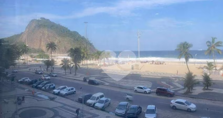 Apartamento de frente para o mar com vista indevassável para a praia do Leme