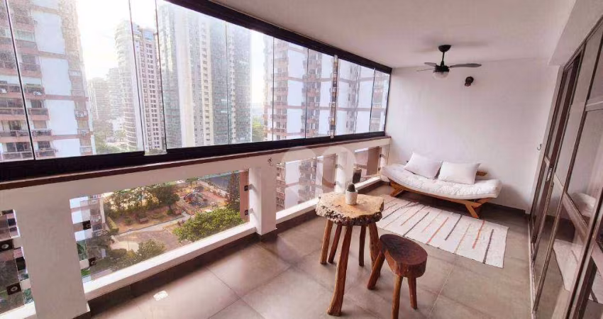 Flat com 1 quarto ótimo, vista lateral mar à venda, 71 m² por R$ 1.090.000 - Barra da Tijuca