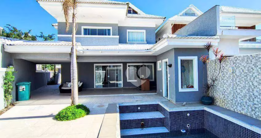 Casa com 4 suítes à venda, 255 m² por r$ 2.700.000 - recreio - rio de janeiro/rj