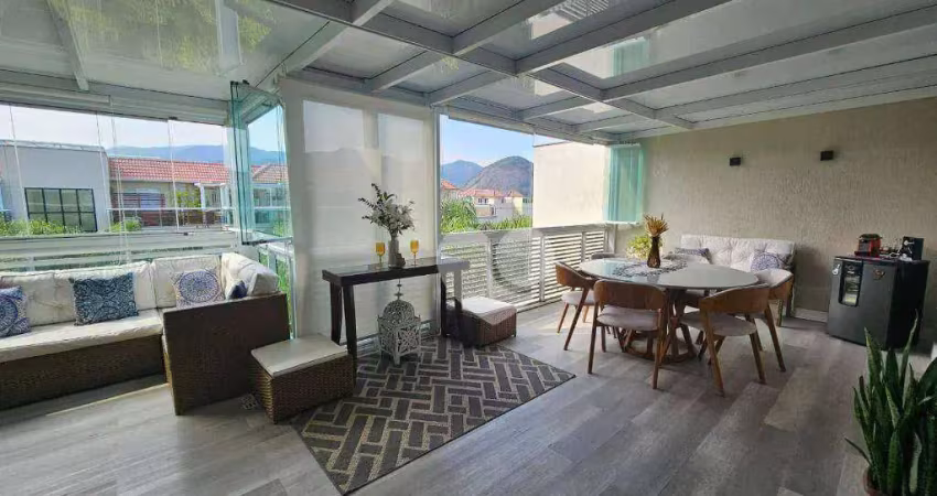 Cobertura com 3 quartos, sendo 2 suítes à venda, 145 m² por r$ 1.590.000 - recreio dos bandeirantes