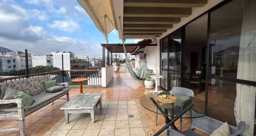Cobertura linear com 4 quartos (2 suítes) à venda, 236 m² por r$ 1.500.000 - recreio dos bandeirantes - rio de janeiro/rj