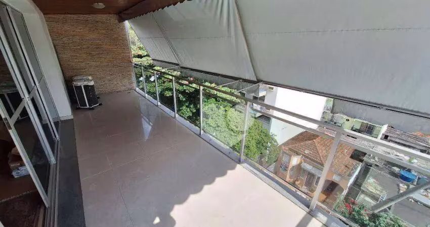 Grajaú, apt com 180m², varandão, 4qts com armários, suíte, dep completas, 3 vagas , sauna , $650.000,00 - grajaú - rj