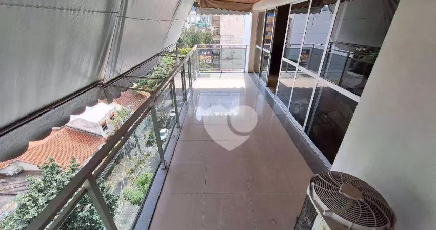 Grajaú, apt com 180m², varandão, 4qts com armários, suíte, dep completas, 3 vagas , sauna , $650.000,00 - grajaú - rj