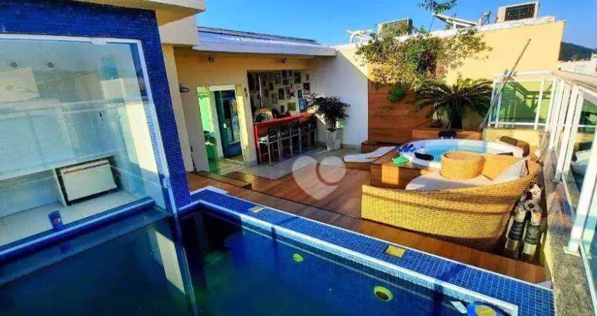 Cobertura com 4 dormitórios à venda, 142 m² por r$ 1.550.000,00 - recreio dos bandeirantes - rio de janeiro/rj