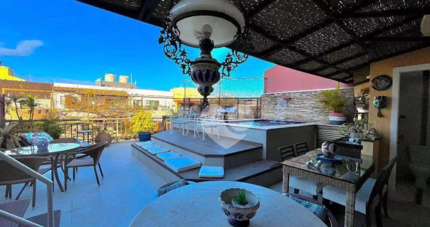 Cobertura com 4 quartos à venda, 309 m² por r$ 1.950.000 - recreio dos bandeirantes - rio de janeiro/rj