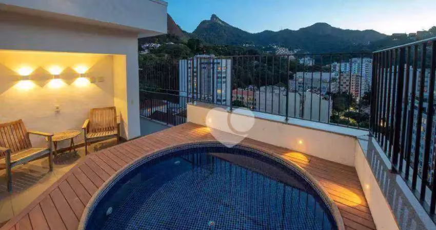 Cobertura com 3 dormitórios à venda, 182 m² por r$ 2.370.000,00 - laranjeiras - rio de janeiro/rj