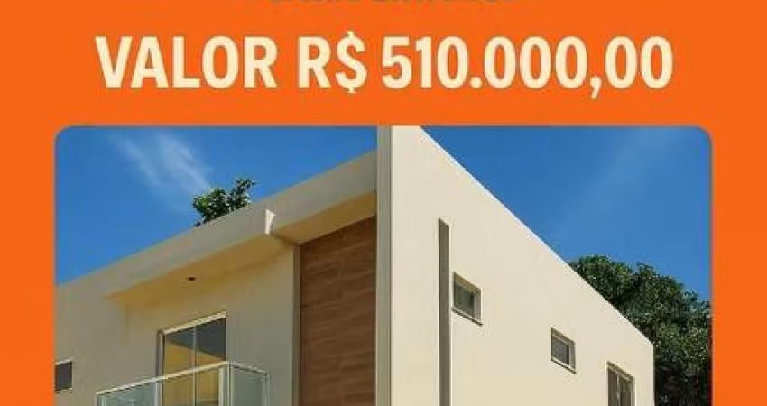 Casa 4/4, sendo 2 suites e Varanda- Condomínio Villa da Paz