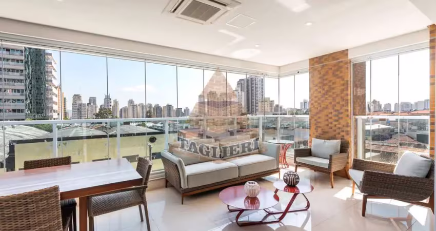 Apto 227m²  3 quartos (3 suítes), 4 vagas, depósito.  tatuapé. mobiliado