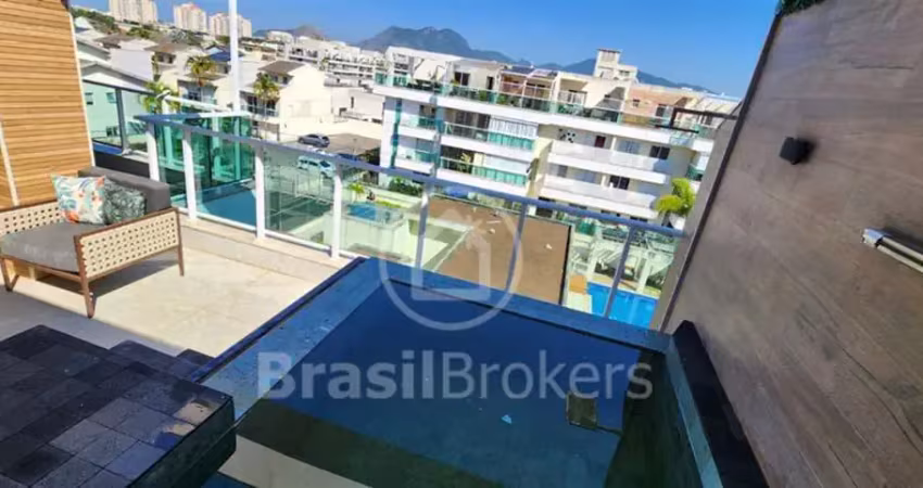 Espetacular cobertura duplex no recreio dos bandeirantes, 3 quartos sendo 2 suítes, vaga, ac. financ.