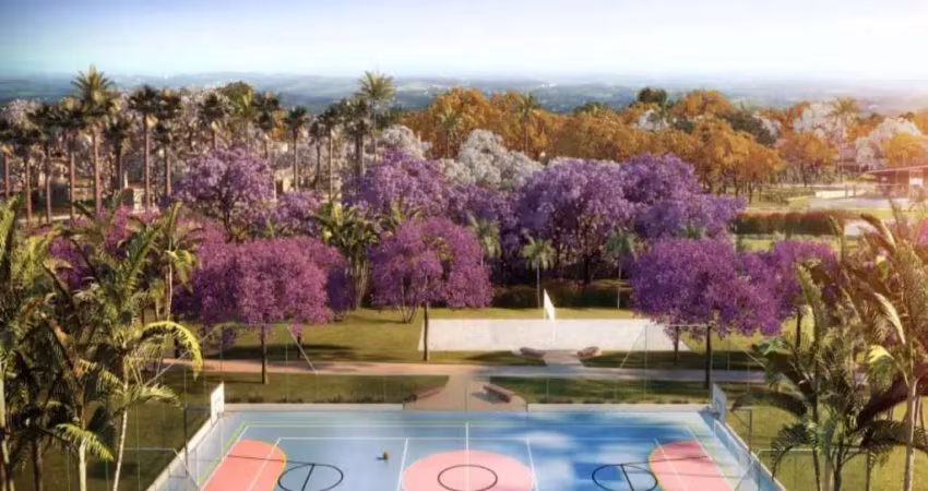 Terreno à venda em condomínio - Jaguariúna, com 880 m², ótima topografia e pronto para construir.