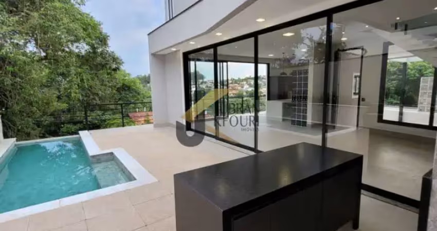 Casa à venda em condomínio de sousas - campinas, com 4 suítes (1 térrea), lazer privativo e garagem para vários carros.