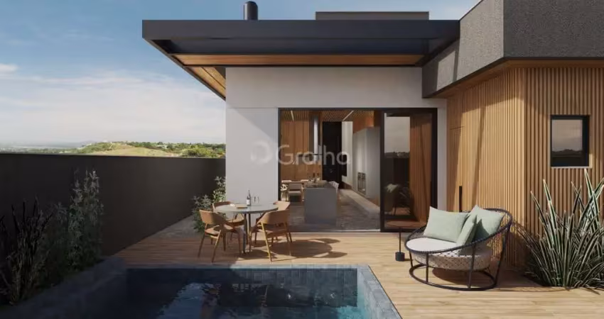 Alto padrão na pedra branca - casa térrea com piscina, 3 suítes e energia solar
