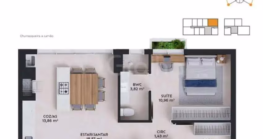 Apartamento à venda - edifício pátio das artes | pedra branca