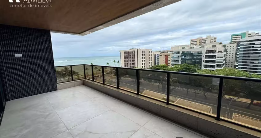 Apartamento beira-mar em jatiúca | 4 suítes e vista definitiva no edf. salt
