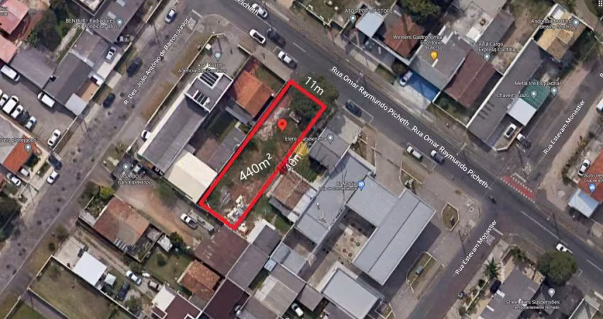 Terreno à venda, 440 m2 por R  999.000 - Xaxim - Curitiba PR