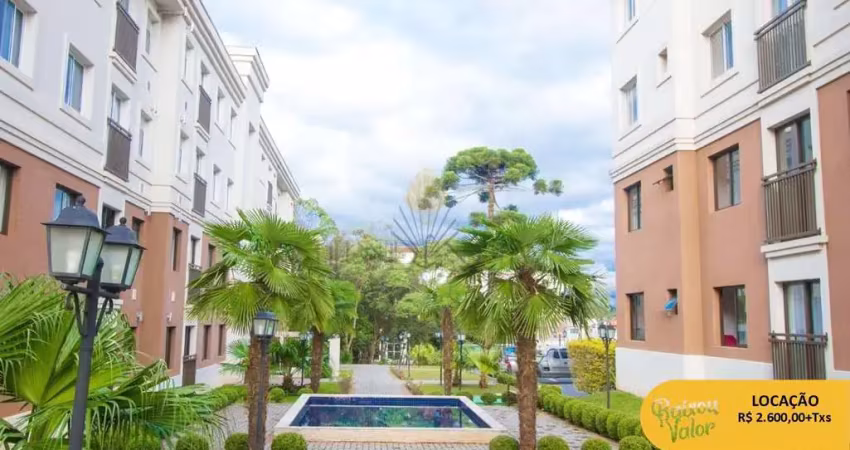 Apartamento para locação com 2 quartos em condomínio clube no são braz, curitiba pr