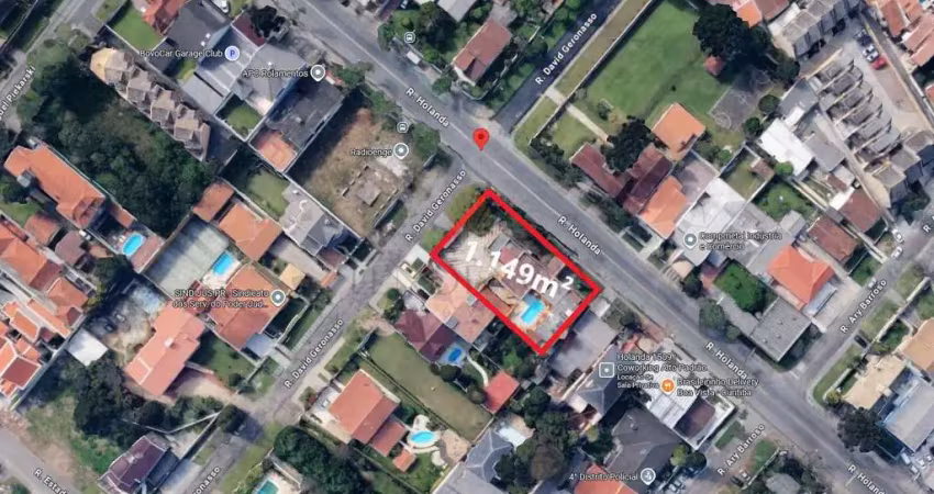 Terreno de esquina à venda, 1.149 m2, bacacheri, curitiba - pr