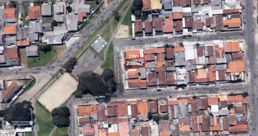 Terreno à venda, 200 m2, alto boqueirão, curitiba - pr