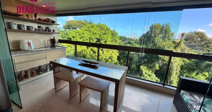 Vendo oportunidade Apartamento climatizado de porteira fechada no alphalife, 102m2, 3/4, suíte, varanda gourmet, 2 vagas soltas, infraestrutura - Alphaville - SSA/BA.