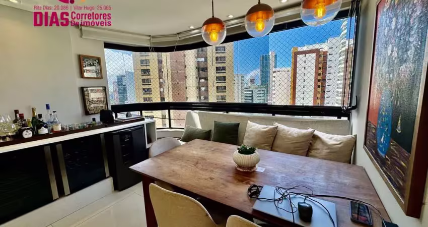 Alugo exclusivo Apartamento com 130m2 nascente, semi-mobiliado, 3/4, 2 suítes, 3 vagas, depósito, infraestrutura - Loteamento Aquarios - Salvador/Ba. Alto Padrão em Pituba, Salvador/BA