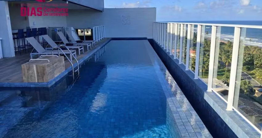 Alugo apartamento novo de 68m2 vista mar, varanda, 2/4 suíte  em condomínio com total infraestrutura - stella maris-salvador/ba.