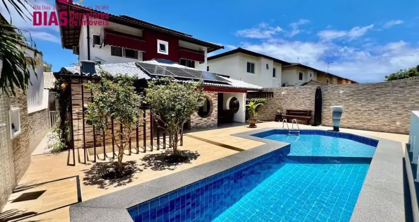 Vendo em exclusividade linda casa com 4/4 suítes, piscina privativa, garagem, jardim em condomínio fechado em patamares, salvador-ba