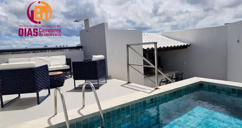 Vendo em super oportunidade apartamento linda cobertura duplex com 200m2 piscina privativa com vista panorâmica para mar, 3suites, 3 vagas - caminho das árvores  - salvador