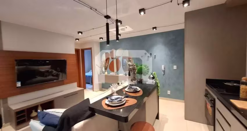 Apartameno a venda de 55 m², 2 dormitórios, ampla sala 2 ambientes com churrasqueira e 1 vaga.