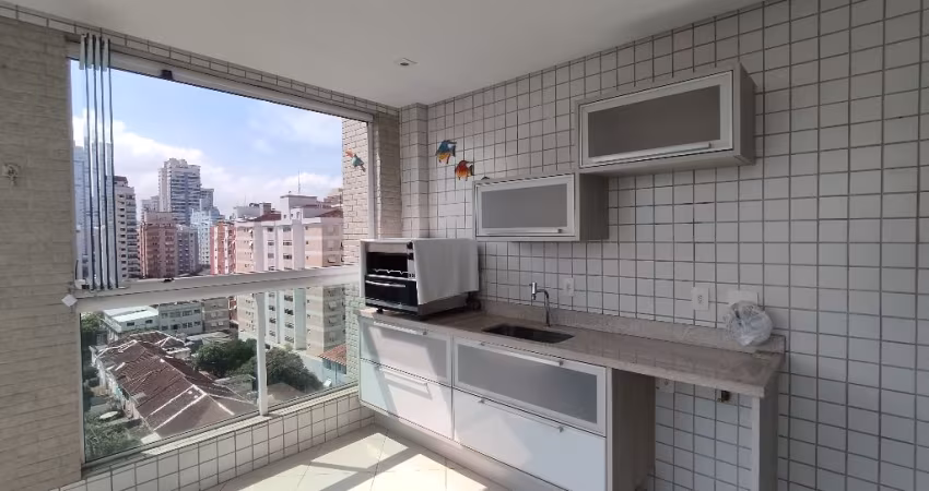 Apartamento amplo com 3 quartos (1 suíte) na Pompéia, Santos/SP