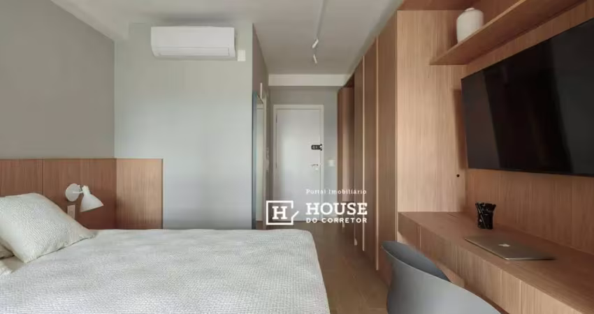 Studio com 1 dormitório, 32 m² - venda por r$ 790.000,00 ou aluguel por r$ 4.646,00/mês - brooklin - são paulo/sp