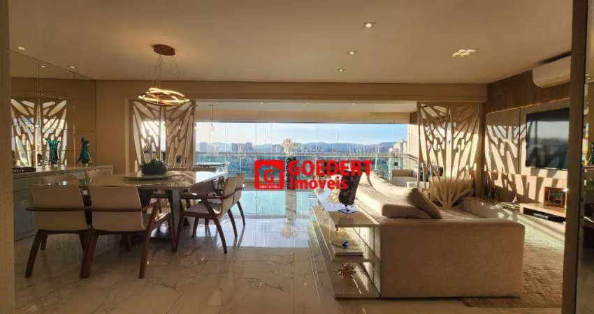 Apartamento condomínio helbor classic mobiliado com 3 suítes à venda, 169 m² por r$ 2.480.000 - bosque maia - guarulhos/sp