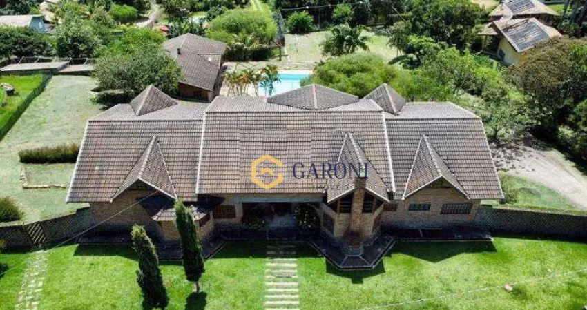 Chácara com 5 dormitórios à venda, 4760 m² - parque valinhos - valinhos/sp