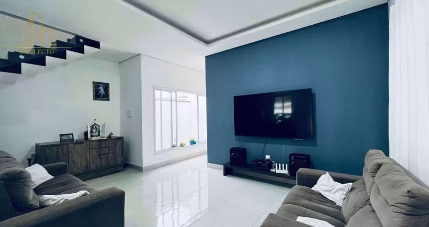 Sobrado moderno no Residencial Morro da Mata com 3 quartos e suíte
