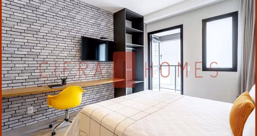 Studio para locação, todo mobiliado, impecável, no melhor de Pinheiros
