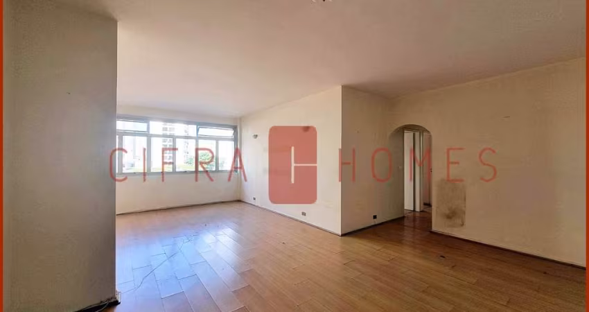 Apartamento à venda, bem luminoso, 120 m², 3 dorm., 1 vaga, no melhor do Paraíso