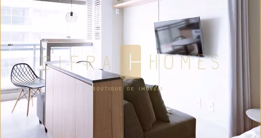 Apartamento mobiliado 1 dormitório, sacada, 1 vaga, em excelente localização