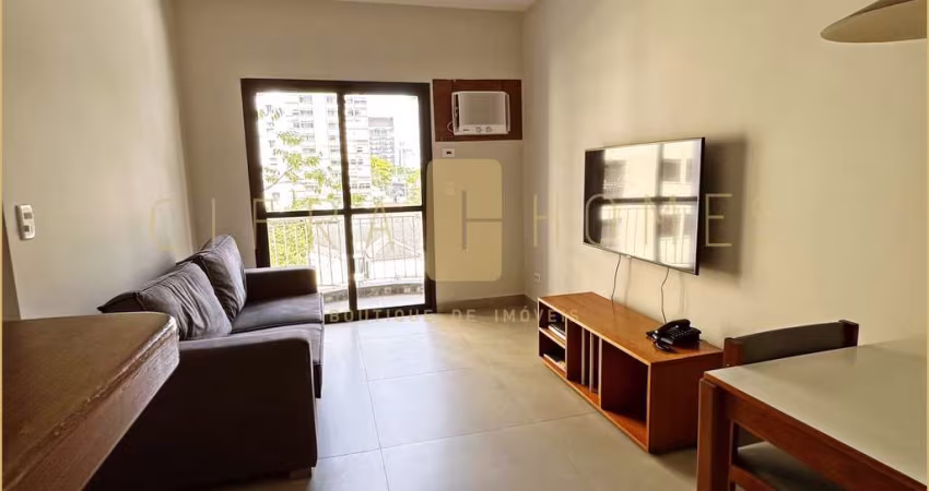 Apartamento à venda, muita luz, 40m², 1 quarto, 1 vaga, no melhor do Jd Paulista