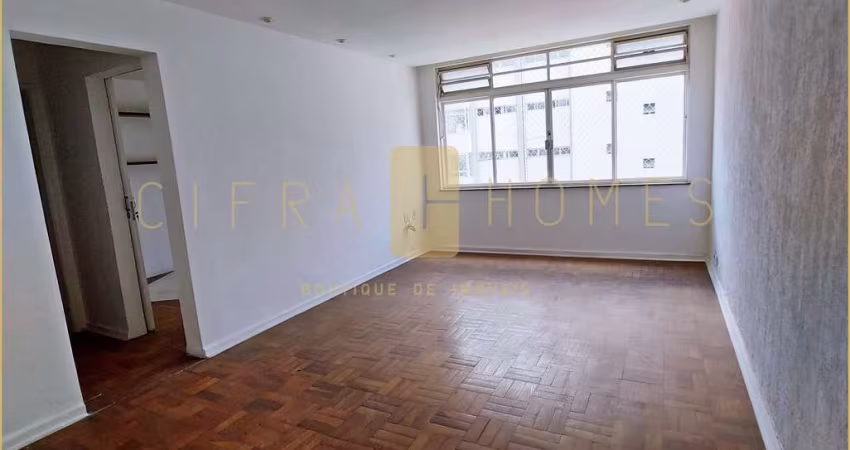 Apartamento à venda, 90 m², andar alto, 2 quartos, no melhor do Jardim Paulista