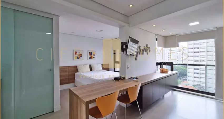 Studio para locação e venda em condomínio moderno e luxuoso no jd paulista