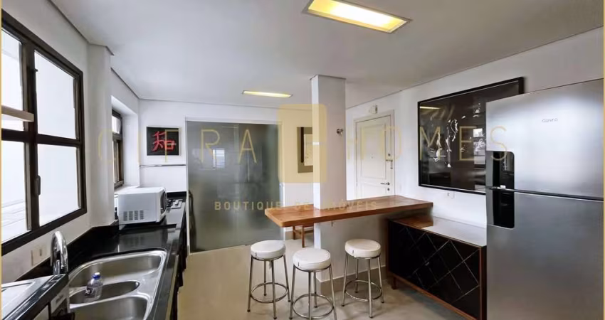 Apartamento com 122m²,  2 suítes, 2 vagas, lazer completo e localização privilegiada para locação n