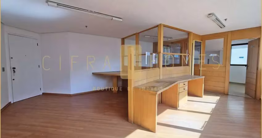 Conjunto comercial, à venda, com três salas e copa, 52 m², vaga de garagem e localização estratégic